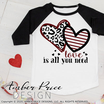 Love is all you need svg leopard heart svg Love svg Valentine's day SVG girl's dxf svg sublimation print png clipart cut file layer Cricut
