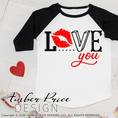 Love you svg Valentine day svg Love svg cute girl's Valentine's day SVG toddler baby dxf sublimation print png clipart cut file layer Cricut