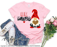 Be Mine SVG valentine's day Gnome SVG, Cute Valentine's Day svg, v-day gnome svgs, striped heart shirt svg for school valentine's day shirt craft, DIY Cricut svg silhouette projects vector files for home decor. SVG Silhouette SVG Files for Cricut Project Ideas Simply Crafty SVG Bundles Vector | Amber Price Design 