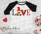 LOVE svg Valentine's day svg gnome hearts svg cute L O V E Valentines SVG girl's dxf svg sublimation print png clipart cut file layer Cricut