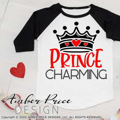 Prince Charming svg boy's Valentine's day SVG love svg valentine svg toddler Valentines day shirt design cut file png dxf Cricut silhouette