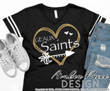Geaux Saints SVG, New Orleans Saints SVG, NOLA SVG, Saints SVG, Hand lettered SVG, Saints Heart SVG, Women's Saints Football SVG, diy shirt svg for women DIY Football shirt SVG, Cricut SVG Silhouette SVG Files for Cricut Projects Cricut Project Ideas Simply Crafty SVG Bundles Design Bundles Vectors | Amber Price Design