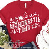 It's the most wonderful time of the year SVG Christmas SVG, Winter svg, Santa's sleigh and reindeer svg, christmas ornament SVG, winter shirt craft, DIY Cricut & silhouette projects vector files, for home decor. SVG Silhouette SVG SVG Files for Cricut Project Ideas Simply Crafty SVG Bundles Vector | Amber Price Design 