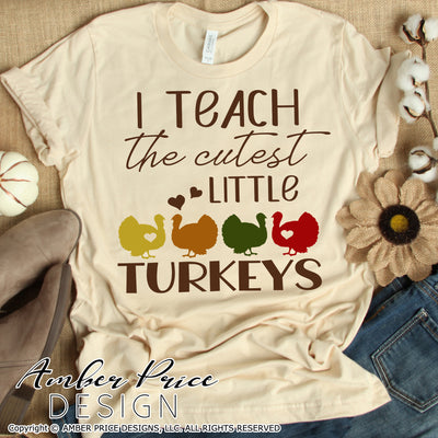 I teach the cutest little turkeys SVG Teacher Thanksgiving SVG Cute turkey svg design cut file for cricut, silhouette, PNG. Cute fall themed DXF also included. Unique sublimation PNG file. Cricut SVG Silhouette SVG Files for Cricut Project Ideas Simply Crafty SVG Bundles Design Bundles, Vectors | amberpricedesign.com