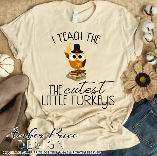 I teach the cutest little turkeys SVG Teacher Thanksgiving SVG giving turkey svg design cut file for cricut, silhouette, PNG. Cute fall themed DXF also included. Unique sublimation PNG file. Cricut SVG Silhouette SVG Files for Cricut Project Ideas Simply Crafty SVG Bundles Design Bundles, Vectors | amberpricedesign.com