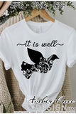It is well with my soul SVG floral dove svg, png, dxf, clipart, pretty Christian svg, scripture svg, it is well with my soul svg, bible verse svg, bereavement svg, Cricut design cut file, silhouette svg, hand lettered svg