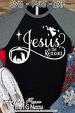 Jesus is the Reason SVG, Christmas Nativity Scene SVG, Christian Christmas SVGs, Cute Christmas ornament SVG, Reason for the season SVGs, winter shirt craft, DIY silhouette projects vector files for home decor. SVG Silhouette SVG SVG Files for Cricut Project Ideas Simply Crafty SVG Bundles Vector | Amber Price Design 