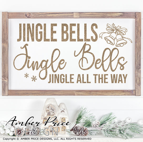 Jingle bells Jingle Bells Jingle all the way SVG Christmas SVG, cute winter shirt craft, christmas ornament SVGs winter home decor project craft, DIY Cricut and silhouette projects vector files, for home decor. SVG Silhouette SVG SVG Files for Cricut Project Ideas Simply Crafty SVG Bundles Vector | Amber Price Design 