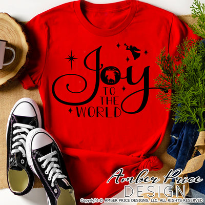 Joy to the world SVG, Christmas Nativity Scene SVG, Christian Christmas SVGs, Cute Christmas ornament SVG, Reason for the season SVGs, winter shirt craft, DIY silhouette projects vector files for home decor. SVG Silhouette SVG SVG Files for Cricut Project Ideas Simply Crafty SVG Bundles Vector | Amber Price Design 