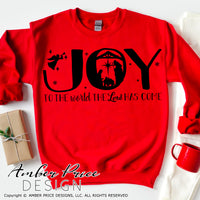 Joy to the world the Lord has come SVG, Christmas Nativity Scene SVG, Christian Christmas ornament craft SVGs, Reason for the season SVGs, winter shirt craft, DIY silhouette projects vector files for home decor. SVG Silhouette SVG SVG Files for Cricut Project Ideas Simply Crafty SVG Bundles Vector | Amber Price Design 