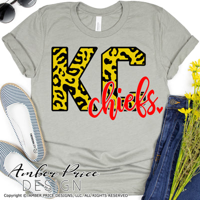 Kansas City Chiefs SVG, Leopard print KC chiefs SVG, Kansas City SVG, Chiefs Football SVG, Chiefs kingdom svg, DIY Football shirt SVG, Mahomes SVG, Kelce SVG, Cricut SVG Silhouette SVG SVG Files for Cricut, Cricut Projects Cricut Project Ideas Simply Crafty SVG Bundles Design Bundles, Vectors | Amber Price Design