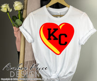 I love KC SVG perfect for your Kansas City Valentines Shirt or decor! Cute unique Chiefs SVG, Kansas City SVG, Chiefs Football SVG, Chiefs kingdom svg, DIY Football shirt SVG, Mahomes Kelce SVG, Cricut SVG Silhouette SVG Files for Cricut Project Ideas Simply Crafty SVG Bundles Design Bundles, Vectors | Amber Price Design