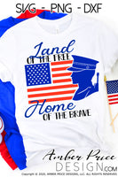 Land of the free home of the brave svg, png, dxf, 4th of july svg, america  png, dxf, for cricut, military soldier svg, marine svg, amber price design