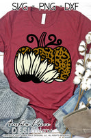 Sunflower Pumpkin SVG, Leopard print pumpkin SVG, Pumpkin Patch SVG Fall SVG, DIY women's Fall t-shirt SVG, October SVG cut file for cricut, silhouette DXF & PNG also. Cute Unique sublimation file. Cricut SVG Silhouette Files for Cricut Project Ideas, Simply Crafty SVG Bundles Design Bundles, Vectors | Amber Price Design