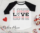 Love you echo svg Valentine day svg Love stacked font svg cute Valentine's day SVG toddler baby dxf sublimation print png cut file cricut