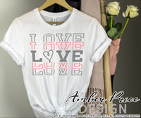 Love you echo svg Valentine day svg Love stacked font svg cute Valentine's day SVG toddler baby dxf sublimation print png cut file cricut