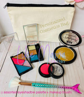 Play Makeup for girls. Personalized Cosmetics Pouch Included! | Let her get ready with mama with a pretend makeup kit of her OWN! Solid, hard makeup that doesn't transfer to skin. No more messes, or covering her face in toxic chemicals, and the colors will not transfer to their skin. Our fake makeup is the simply best!