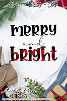 Merry and bright SVG, buffalo check Christmas SVG shirt DIY cut file for cricut, silhouette Winter SVG, festive buffalo plaid svg winter SVG DXF and PNG version also included. Cute and Unique sublimation file. Silhouette Files for Cricut Project Ideas Simply Crafty SVG Bundles Design Bundles Vector | Amber Price Design