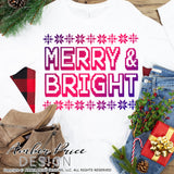 Merry and bright SVG, Ugly sweater svg, Christmas SVG shirt cut file for cricut, silhouette Winter SVG, festive holiday svg files winter SVG DXF and PNG version also included. Cute and Unique sublimation file. Silhouette Files for Cricut Project Ideas Simply Crafty SVG Bundles Design Bundles Vector | Amber Price Design