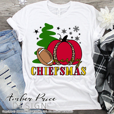 Merry Chiefsmas SVG, Chiefs Christmas SVG, Kansas City Chiefs SVG, Kansas City SVG, Chiefs Football SVG, KC SVG, Chiefs kingdom svg, DIY Football shirt SVG, Mahomes SVG,  Cricut SVG Silhouette SVG SVG Files for Cricut Projects Cricut Project Ideas Simply Crafty SVG Bundles Design Bundles Vector | Amber Price Design