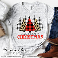 Merry Christmas PNG Christmas sublimation design printable leopard print Christmas trees image clipart. Buffalo Check Buffalo plaid Cricut silhouette, Winter / Christmas shirt design for women and kids. DIY Home Decor PNG . High Resolution Cute and Unique sublimation PNG file. Personal Use Only. From Amber Price Design