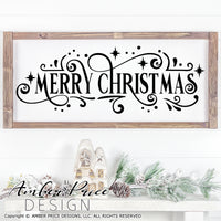 Merry Christmas SVG, hand lettered Christmas calligraphy SVG cut file for cricut, silhouette festive winter shirt svg, holiday svg files SVG DXF and PNG version also included. Cute and Unique sublimation file. Silhouette Files for Cricut Project Ideas Simply Crafty SVG Bundles Design Bundles Vector | Amber Price Design