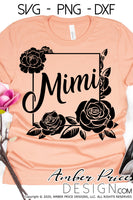 Mimi Floral Frame SVG PNG DXF roses clipart