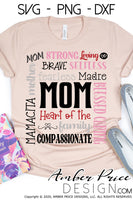 Mom typography collage svg png dxf