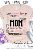 Mom typography collage svg png dxf