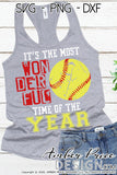 It's the most wonderful time of the year SVG Softball Season SVG, Softball Mom SVG Family Game Day svg Spring SVG DIY Softball game day shirt craft DIY Cricut and silhouette projects vector files,for home decor. SVG Silhouette SVG Files for Cricut Project Ideas Simply Crafty SVG Bundles Vector | Amber Price Design 