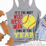 It's the most wonderful time of the year SVG Softball Season SVG, Softball Mom SVG Family Game Day svg Spring SVG DIY Softball game day shirt craft DIY Cricut and silhouette projects vector files,for home decor. SVG Silhouette SVG Files for Cricut Project Ideas Simply Crafty SVG Bundles Vector | Amber Price Design 