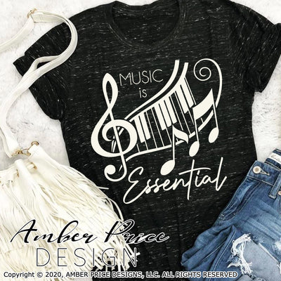 Music SVG, Piano teacher svg, music is essential png dxf cut file sublimation