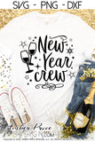 New Year Crew SVG, Fun New Years Eve shirt svg, New Years Eve SVG PNG DXF. NYE shirt SVG New years eve party Shirt cricut NYE svg silhouette Winter new year tshirt design. Unique sublimation print file. Silhouette Files for Cricut Project Ideas Simply Crafty SVG Bundles Design Bundles Vectors | Amber Price Design