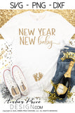 New Year New Baby SVG, Digital New Years Eve Pregnancy SVG cut file for cricut, silhouette vinyl machines, Maternity SVG, NYE SVG, Pregnancy Announcement SVG. Custom Pregnancy Reveal Vector for New Year. DXF and PNG version also included. EPS and AI by request. Cute and Unique sublimation file. From Amber Price Design