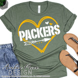 Green Bay Packers SVG, Love Packers svg, Packers Heart SVG, Go Pack Go SVG, Green Bay shirt SVG Green Bay Football SVG Packers shirt svg for women DIY Football shirt SVG, Cricut SVG Silhouette SVG Files for Cricut Projects Cricut Project Ideas Simply Crafty SVG Bundles Design Bundles Vectors | Amber Price Design