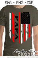 Military Papa SVG, Flag SVG PNG DXF, Army Grandpa SVG, Father's Day, Veteran SVG, Amercian Flag SVG