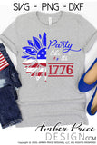 Party like it's 1776 svg, funny 4th of july svg, american flag sunflower svg, patriotic sunflower svg, red white blue sunflower svg, png, dxf, amber price design