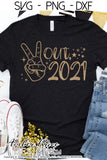 Peace out 2021 SVG, cute New Years Eve shirt svg, Funny New Year 2022 SVG PNG DXF. NYE SVGs, New Years Eve party Shirt cricut svg silhouette Winter new year tshirt design Unique sublimation print file Silhouette File for Cricut Project Ideas Simply Crafty SVG Bundles Design Bundles Vector | Amber Price Design | amberpricedesign.com