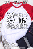 Peace out 4th grade shirt SVG, end of school shirt SVG, last day of school shirt svg last day of fourth grade school cut file for cricut, silhouette. Cute 4th grade teacher SVG. School Vector for going into 5th grade. New 5th grader SVG DXF & PNG version included. Cute Unique sublimation file. From Amber Price Design