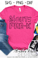 Peace out Pre-K shirt SVG, end of school shirt SVG, last day of preschool shirt svg last day of Pre-K school cut file for cricut, silhouette. Cute preschool teacher SVG. School Vector for going into kindergarten. End of headstart SVG DXF & PNG version included. Unique sublimation file. From Amber Price Design