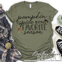 Pumpkin spice is my favorite season SVG, Cute pumpkin spice latte SVG, Fall SVG DIY women's Fall t-shirt SVG coffee SVG cut file for cricut silhouette DXF & PNG also. Cute Unique sublimation file. Cricut SVG Silhouette Files for Cricut Project Ideas, Simply Crafty SVG Bundles Design Bundles Vectors | Amber Price Design