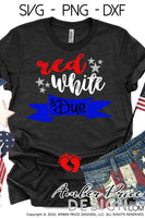 Red white and Due SVG, 4th of July Pregnancy SVG, DIY Maternity shirt design cut file PNG DXF
