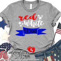 Red white and Due SVG, 4th of July Pregnancy SVG, DIY Maternity shirt design cut file PNG DXF