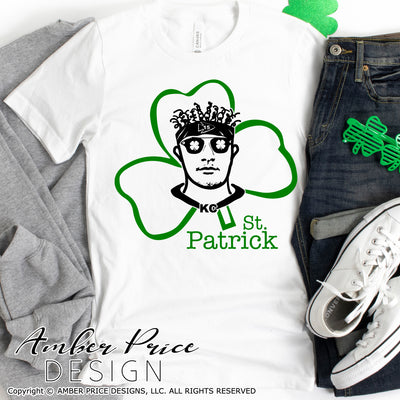 Saint Patrick Mahomes SVG, Chiefs SVG, Kansas City SVG, Chiefs Football SVG, KC shirt, chiefs outfit svgs Chiefs kingdom svg, St Patrick's Day SVG, DIY Football shirt SVG, Patrick Mahomes SVG, Cricut SVG Silhouette SVG Files for Cricut Project Ideas Simply Crafty SVG Bundles Design Bundles Vectors | Amber Price Design