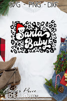 Santa Baby SVG, leopard print SVG, Retro Christmas SVG, Winter svg, vintage Santa SVG, cute DIY christmas ornament SVGs winter shirt craft, DIY Cricut and silhouette projects vector files, for home decor. SVG Silhouette SVG SVG Files for Cricut Project Ideas Simply Crafty SVG Bundles Vector | Amber Price Design 