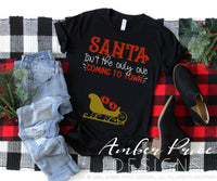 Santa isn't the only one coming to town SVG Winter Maternity SVG for winter! Cute DIY Christmas Pregnancy reveal SVG file for all your DIY Maternity shirt! Announce you're expecting with our creative pregnancy shirt design! Our Pregnancy Announcement SVG is PERFECT for your pregnancy craft! PNG DXF | Amber Price Design