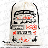 Santa Sack SVG, Santa Bag SVG, DIY Kid's Christmas Stocking SVG, Cricut Christmas svg Santa's Workshop SVG winter cut file DIY festive Holiday home decor Christmas gift bag SVGs, silhouette projects vector files SVG Silhouette SVG SVG Files for Cricut Project Ideas Simply Crafty SVG Bundles Vector | Amber Price Design 