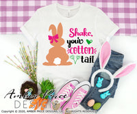 Shake your Cottontail svg, Easter bunny SVG, girl's Easter png, Spring SVG, Kid's SVG Easter bunny png, cute Spring SVG toddler shirt craft DIY Cricut silhouette projects vector files for home decor. Free SVGs for Silhouette SVG Files for Cricut Project Ideas Simply Crafty SVG Bundles Vector | Amber Price Design | amberpricedesign.com