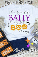 Shawty a lil batty SVG She my lil boo thang SVG, Funny Halloween SVG cut file. Cricut, silhouette, Shorty a little batty SVG Halloween shirt SVG. Vector for Fall and Autumn. Women's Fall Halloween shirt DXF PNG version also included. EPS by request. Cute and Unique sublimation PNG file. From Amber Price Design
