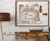 Antique Sewing machine SVG, sewing svgs, Floral sewing machine SVG clipart PNG DXF She works willingly with her hands SVG shirt design Proverbs 31 svg, DIY gift Cricut Silhouette png dxf svg